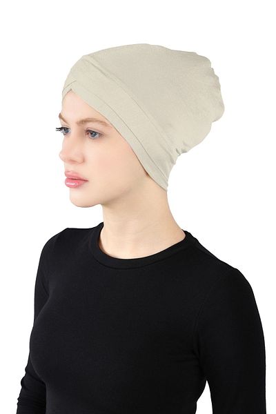 Ecardin Cream Colored Comfortable Crossover Cap - St 060