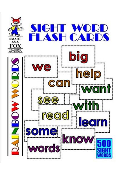 Ingram Sight Word Flash Cards 500 Rainbow Words