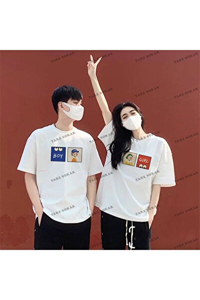 Tarzsokak New Season Tir Harajuku Style Couple Lover Couple Ρούχα - 2 Τεμάχια