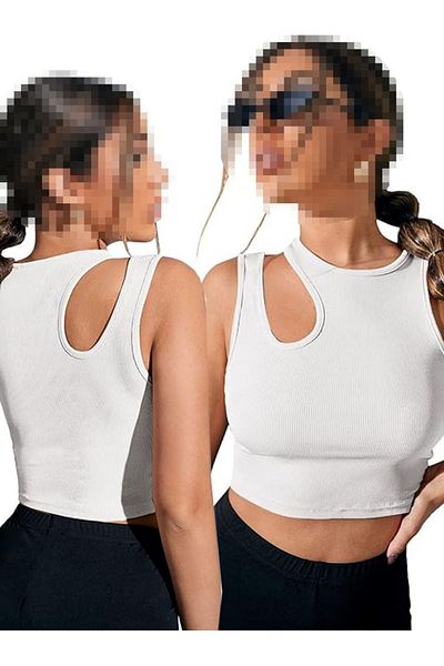 AŞAR MODA TEKSTİL Bluză Crop Top Camisole pentru damă
