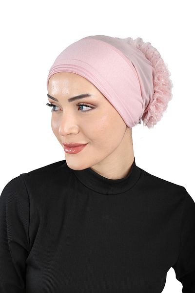 Ecardin Powder Colored Adjustable Knob and Laced Fit Bonnet - St 305