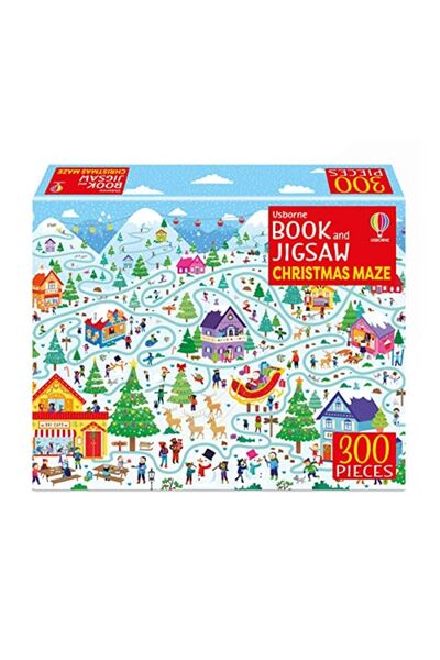 Harper Collins متاهة عيد الميلاد من Usborne Book And Jigsaw