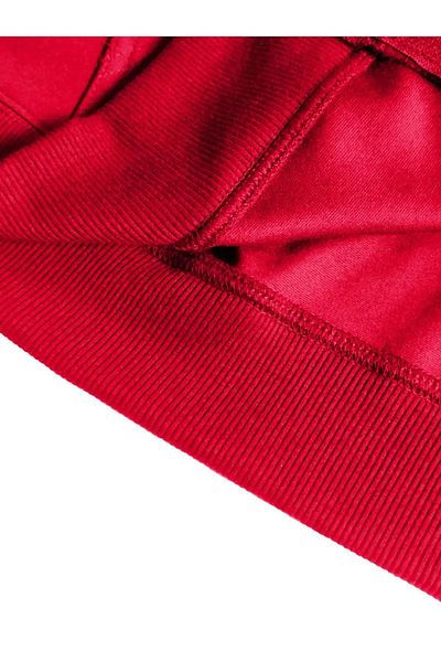 NO 601 Red Unisex Hooded Full Zip Jacket