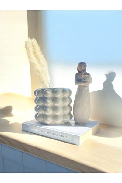 gözde hobi Model H&M - Vasă decorativă din beton, suport pentru linguri, lucrat manual