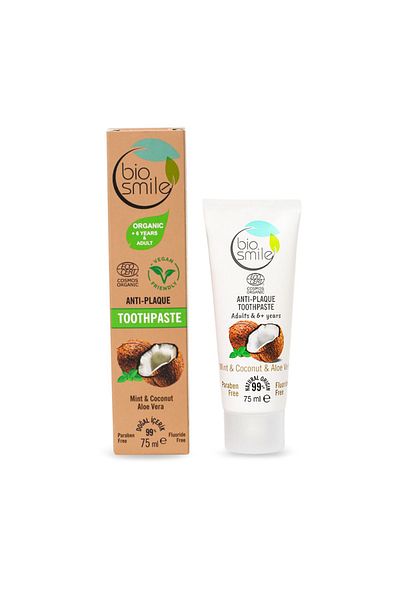 SMILEY Biosmile Organic Children's Toothpaste - 2 Years Tutu Frutty, 75ml