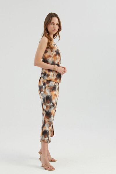 Hiccup 2 bucăți: Top cami cu bretele celebru Tie Dye și rochie lungă cu fustă cu talie înaltă Tie Dye