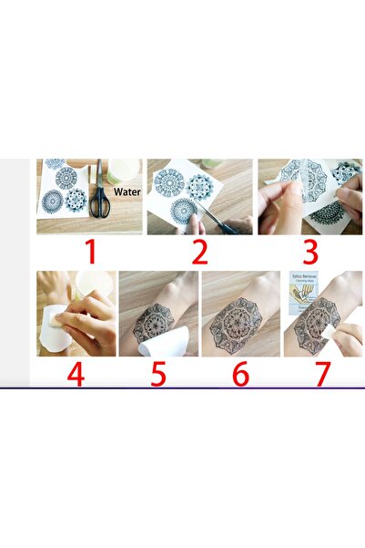 HelloBeautiful Tatto Su Geçirmez Geçici Dövme Ürün Boyutu 19*9 cm Sexi Kırmızı Gül