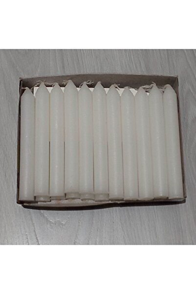 hagiki KLASİK BEYAZ MUM 20 ADET NATUREL KOKUSUZ UZUN ŞAMDAN MUMU ÇAPI 1,5CM U...