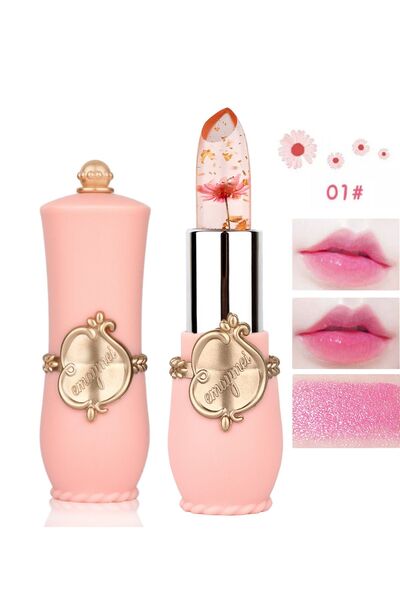 Lesvip's Emaymei Jelly Nemlendirici Etkili Transparan Çiçekli Ruj Uzun Süre Kalıcı,dudak Parlatıcı Ruj No:1