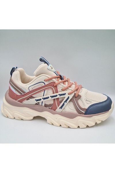 Jump 30852 Model Beige Women's Sneakers - Thick Sole Sneakers