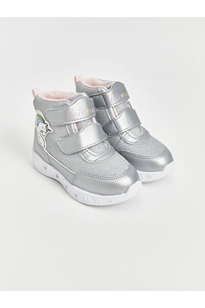 LC Waikiki LCW STEPS Gümüş Cırt Cırtlı Kız Bebek Spor Ayakkabı
