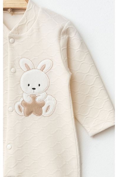 Krazber Teddy Bear Embroidered Baby Jumpsuit