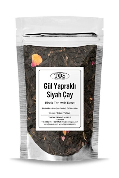 TOS The Organic Spices شاي الورد مع الورد الأسود - 40 جم (1. الجودة)