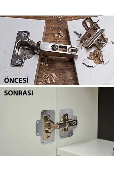 tafce Stainless Steel Hinge Repair Plate Hinge Repair Sheet Cabinet Repair Repair Sheet 4 Pieces