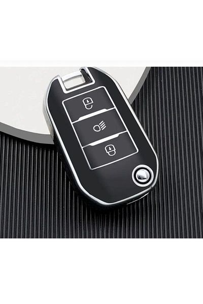 ŞENYILDIZ AKSESUAR Peugeot 3008 Rifter Key Case - Black Chrome, 2. Please See the Image
