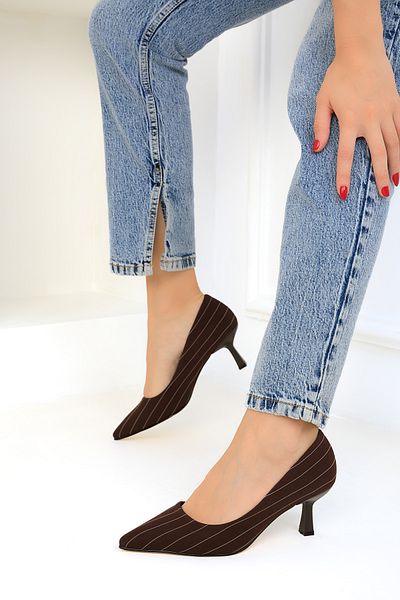 SOHO Women's Classic Heeled Shoes Brown - 19663