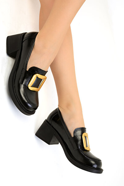 SOHO Klasické černé dámské boty na podpatku – 19696