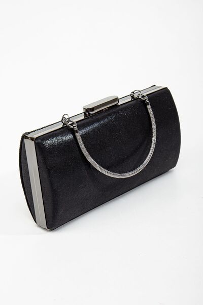 GULT Geantă Sultan neagră cu pietre