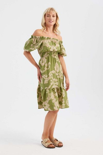 Hiccup Rochie midi cu bretele - model abstract