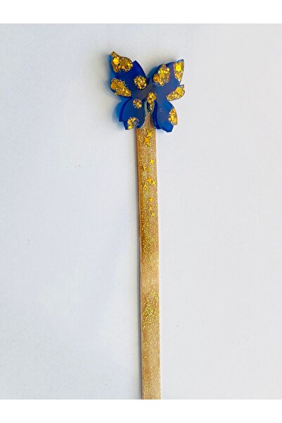 Ustaeller KİTAP AYRCI SARI SİMLİ MAVİ KELEBEKLİ