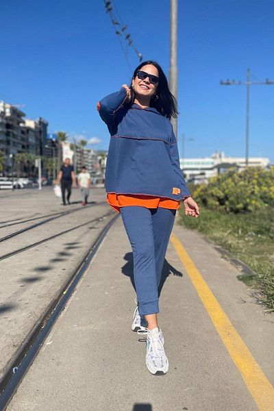 Mossta Μακρυμάνικο Indigo Κοστούμι δύο κλωστών