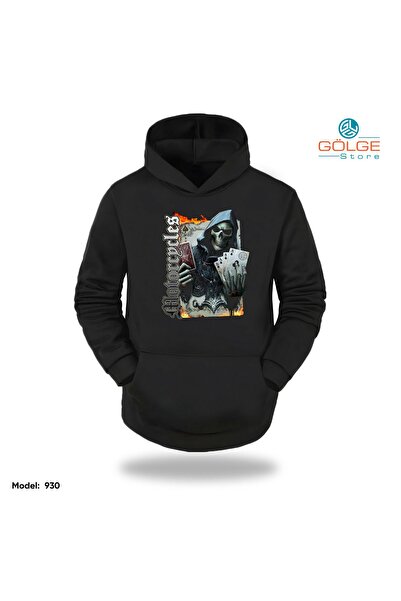 Gölge Store MoTorCycLeS majica sa kapuljačom, široki kroj, unisex, sa printom...