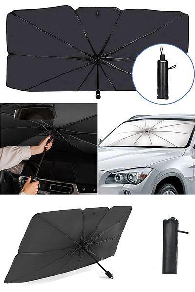 Teknotik Foldable Sunshade and Umbrella - Tata Xenonile Compatible Car Windshield Shade