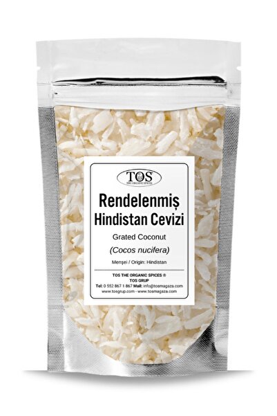 TOS The Organic Spices Rendelenmiş Hindistan Cevizi 500 gr (1. Kalite) Cocos ...