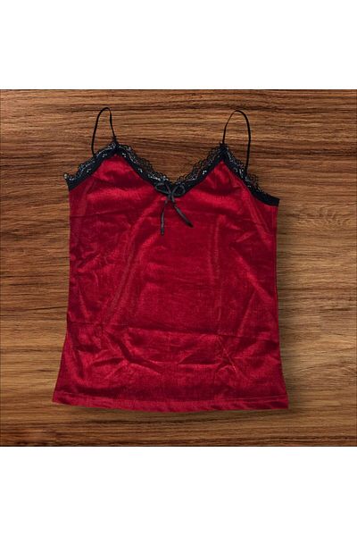 TRİYA FASHİON Nightgown Set with Velvet Shorts