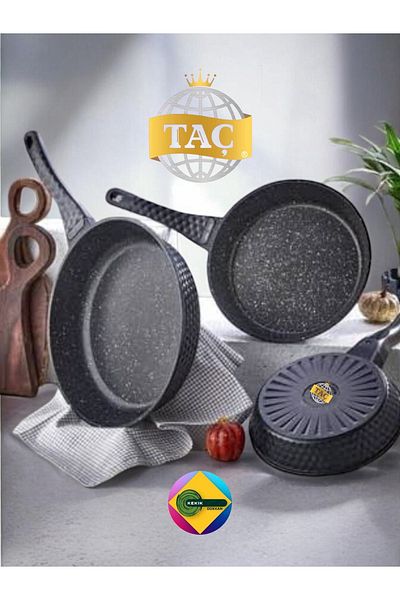 Taç Granite Triton 3-Piece Crown Cast Pan Set