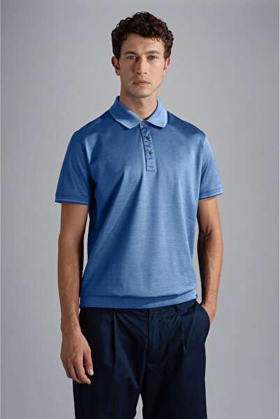 PAUL&SHARK MEN'S KNITTED POLOSHIRT C.W. COTTON