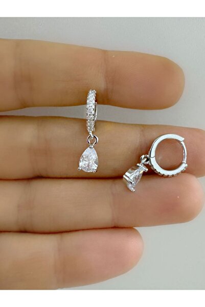Arescollection ZİRKON TAŞLI DAMLA 1 ADET HELİX KIKIRDAK KULAK MEMESİ UYUMLU H...