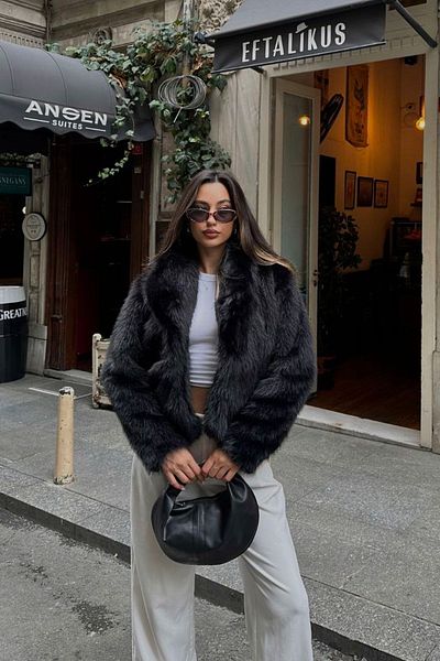 ASEDE Soft Fur Coat - Lined and Plump Design