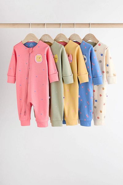 Next Baby Set of 5 Colorful Animal Embroidered Cotton Sleeping Bags - Alyk79508