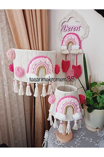 tasarimakromem35 bebek/cocuk odası tasarım 3lü ürün avize/abajur/kapısüsü
