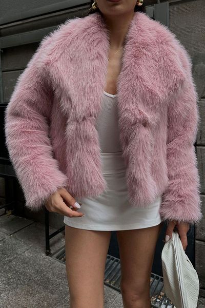 ASEDE Soft Fur Coat - Lined and Plump Design