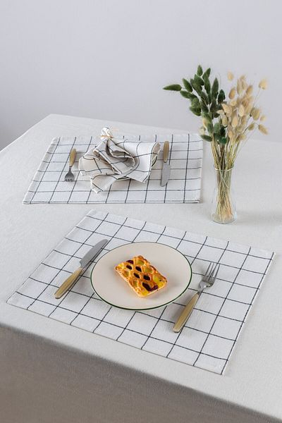 Wellstil Luna |   6 Piese Lenjerie în carouri American Service 35 X 45 Cm