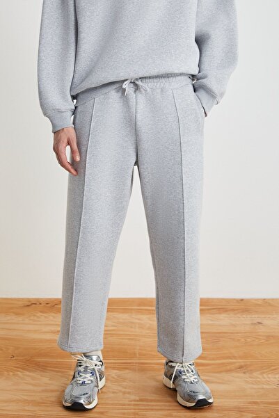 GRIMELANGE WALFRED Erkek %100 Organik Pamuklu 3 İplik Şardonsuz Önü Nervürlü Grimelanj Eşofman Altı