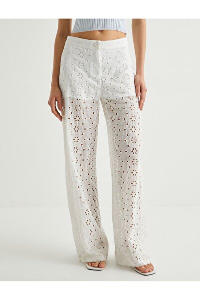 Koton Pantaloni cu picioare largi, semi-căptușiți