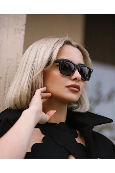 MİSE نظارة شمسية على شكل عظمة سوداء للجنسين - كلاسيكية