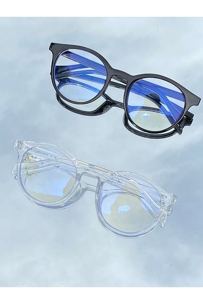 MİSE Transparent Glass Short - Top Double Combination Sunglasses UV-400