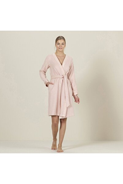 Chakra Floss Unisex Bornoz Acık Somon