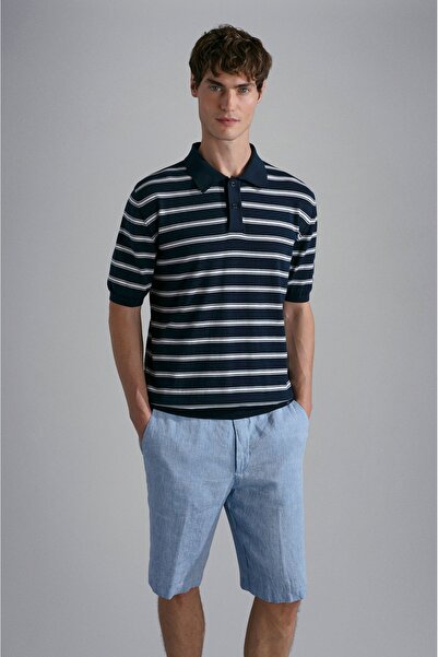 PAUL&SHARK MEN'S KNITTED POLOSHIRT C.W. COTTON