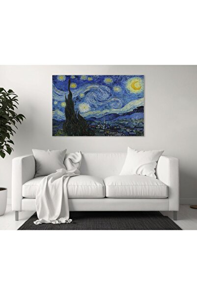 AllureArtDesign Yıldızlı Gece Kanvas Tablo, Van Gogh Tablo