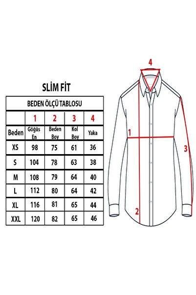 TOUSUS Сlim Fit картата синя чоловіча сорочка Slm-5005-tss
