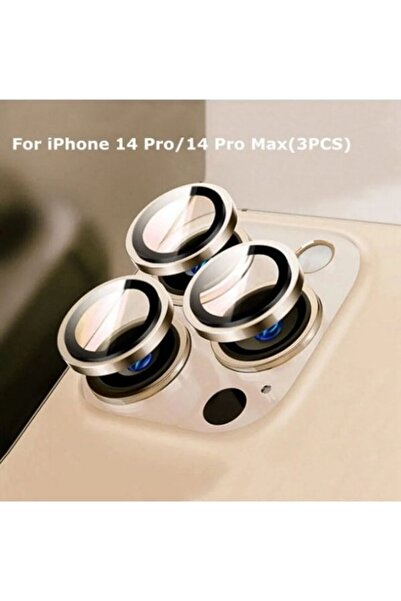 REON Iphone 14 Pro Max / 14 Pro Uyumlu Altın Kamera Lensi Koruyucu
