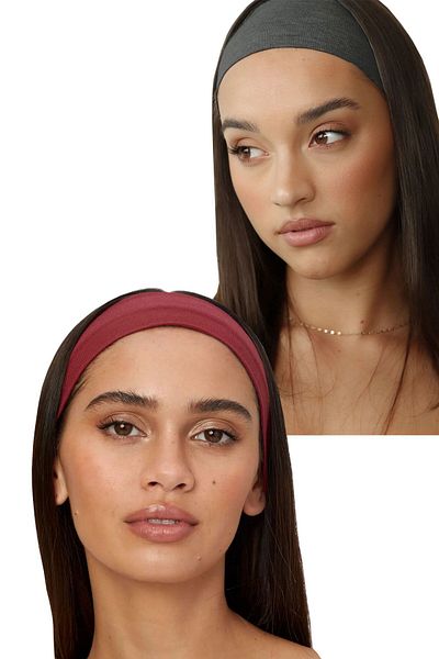 Salvia Dione Women's and Men's Sports Headband - 2-Piece Tennis, Yoga, Running Makeup Set