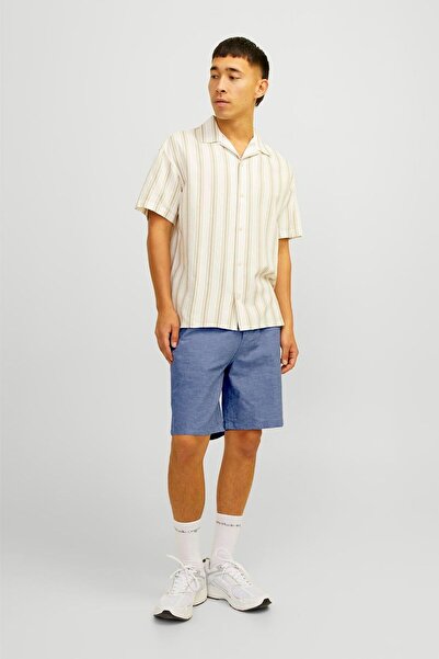 Jack & Jones Erkek Keten Karisimli Chino Sort - Tace