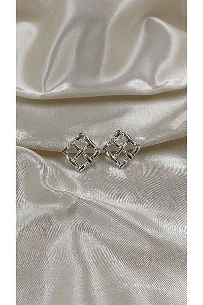 Eylülün Takısı Patterned Square Earrings - Women