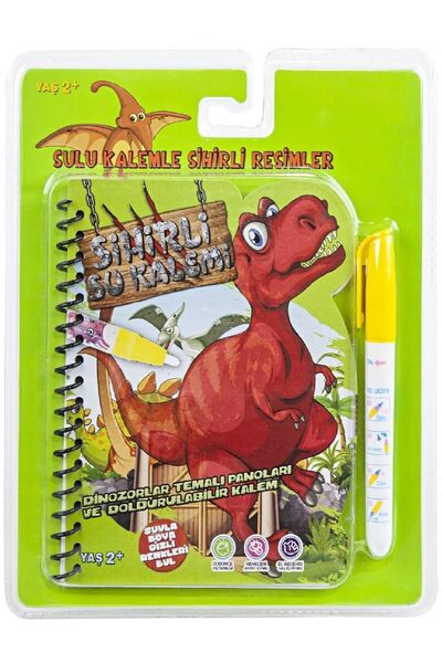 Mashotrend Masubo Dinozor Sulu Boyama Kitabı Sihirli Kalem Sihirli Boyama Eğitici Kitap Dino Boyama Kitabı